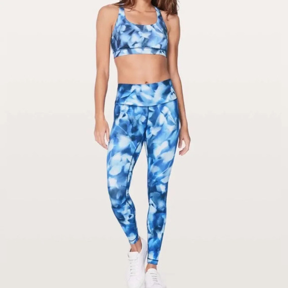 Lululemon 4 Wunder Under Hi-Rise Tight Blush Blossom Alpine White Midnight Navy - Picture 3 of 12